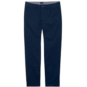 GANT Hallden Tech Prep Chinos zacht, Marine, 32 Heren, Marineblauw, 32, Marinier