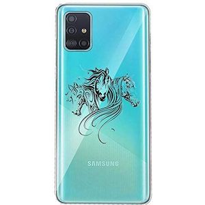 Transparante beschermhoes voor Samsung Galaxy S20 Plus, paarden