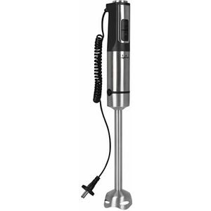 JATA JEBT1855 Handmixer, 1200 W, spiraalkabel, uittrekbaar, 1,5 m, extra lange voet (26 cm), 4 roestvrijstalen messen, elektronische snelheidsregelaar, turboknop