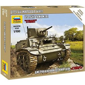 Model Kit US Light Tank M3A1 Stuart - schaal 1:100