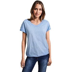 Cecil B320028 Dames T-shirt met korte mouwen (1 stuk), Kleur: blauw