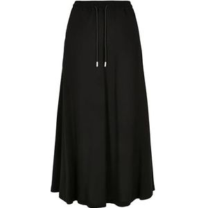 Urban Classics Midi-rok voor dames, damesrok, zwart.