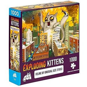 Exploding Kittens Jigsaw Puzzels voor volwassenen – Feline of Unusual Size – 1000 stukjes puzzel voor familie plezier & Game Night