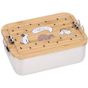 Lässig Lunchbox Stainless Steel Bamboo Happy Prints