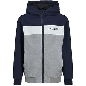 JACK & JONES Jjerush Blocking Hood Bomber Sn Jr jongens Jas, navy blazer