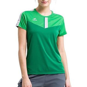 Erima Squad T-Shirt Dames Fern Green-Smaragd-Zilver Grijs