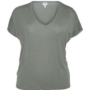 VERO MODA CURVE Vmaya Ss V-Neck Vma Noos Curve T-shirt voor dames, laurel wreath