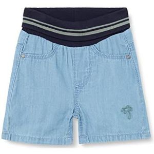 s.Oliver Junior Jeans-Short mit Umschlagbund Short en denim avec ceinture pliée, bleu, 92 bébé, bleu, 92