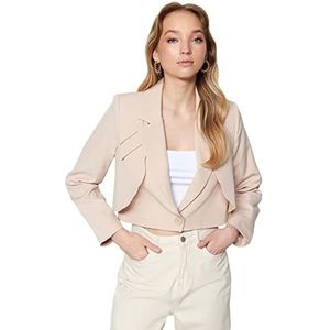 Trendyol Veste tissée à col à revers pour femme Coupe régulière, rock, 70