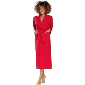 DKaren Melisa Clothes Badjas voor dames, badstof, zonder capuchon, rood, XL, Rood