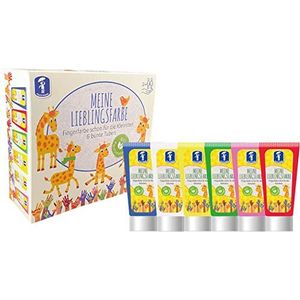 Feuchtmann 0659-MEINE LIEBLINGSFARBE, 6 Tubes de 75 g de Peinture Naturelle Bio, Cartes de coloriage incluses, 633 0659