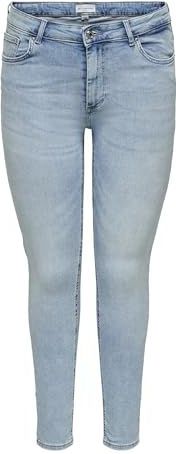 ONLY Carmakoma Carwilly Reg Skinny Dnm Ana573 Noos Carwilly Reg Skinny Dnm Ana573 Noos Dames (1 stuk), Lichtblauw jeans, Taille 48 / lengte 32