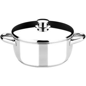 Monix Optima steelpan 30 cm met deksel van roestvrij staal 18/10