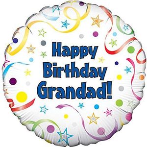 Suki Gifts S9022885 Happy Birthday Grandad folieballon helium ballon, meerkleurig