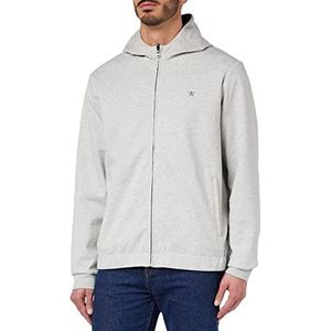 Hackett London Sweat-shirt à capuche réversible HDY Fz pour homme, Light Grey Marl, M