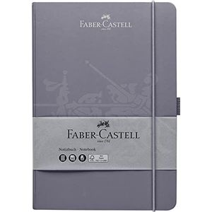 Faber-Castell 27825 notitieboek DIN A5, 145 x 210 mm, papierkwaliteit 100 g/m², FSC-mix, dapple grijs, 1 stuk