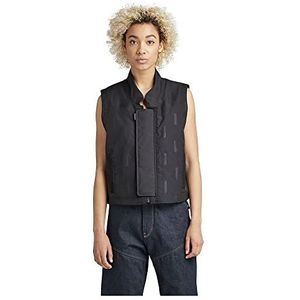 G-STAR RAW Opblaasbaar vest voor dames, zwart (dark black D207-6484), L, zwart (Dk Black D207-6484)