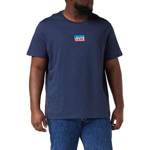 Levi's T-shirt met ronde hals, grafisch T-shirt, voor heren, ronde hals, mini-sportkleding, blauw, maat S, Graphic T-shirt met ronde hals Mini Sportswear blauw