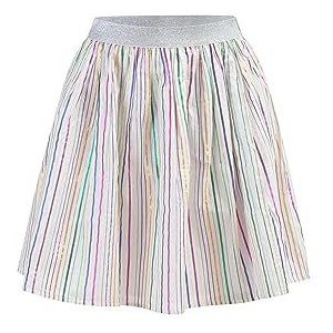 Sookie Jupe plissée pour femme, rayures blanches et multicolores, S