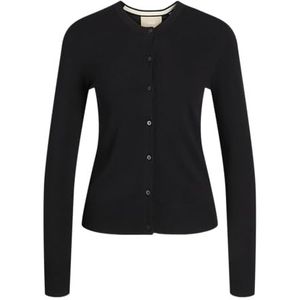 Jack & Jones Jxophelia Comfy gebreide cardigan voor dames, zwart / details:/mist