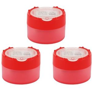 KUM AZ102.87.16-R Click-Snap M2 puntenslijper met dubbele tank, rood, 3 stuks