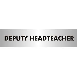 Seco Deputy Headteacher acryl bord, geborsteld aluminium, 190 x 45 mm, 2 mm