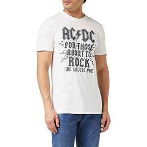 AC/DC Salute T-shirt voor heren, wit (wit wit), maat XL, Wit (wit wit)