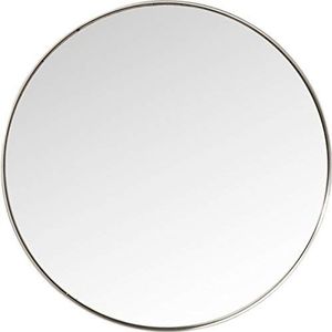 Kare Ronde spiegel design gebogen spiegel ronde wandspiegel badkamer spiegel make-up spiegel zilver (HxBxD) 100x100x5cm