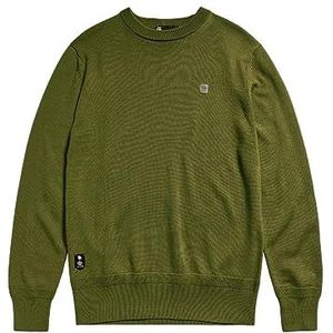 G-STAR RAW Premium Core R Knit Sweater Heren, Groen (donker olijf D21931-b692-c744)