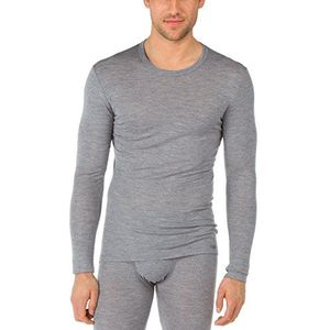 Calida Wool & Silk Functioneel sweatshirt voor heren, van scheerwol en zijde, platina