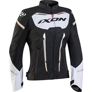 Ixon Striker Air Veste textile de moto pour dames Noir/Blanc/Doré XXL