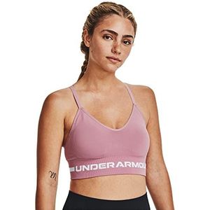 Under Armour Naadloze sportbeha met lage impact, sportbeha voor dames, Elixir roze / Elixir roze / wit