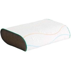M line | Pillow You Green | Hoofdkussen – Memory Foam premium katoen – groen – 58 x 35 x 12 cm