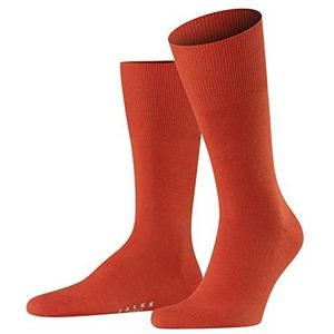 FALKE Airport herensokken van wol, merinowol, katoen, zwart, grijs, meer kleuren, dun, warm, ademend, zonder motief, voor alle gelegenheden in de winter, 1 paar, rood (baksteen 8095), 41-42 EU