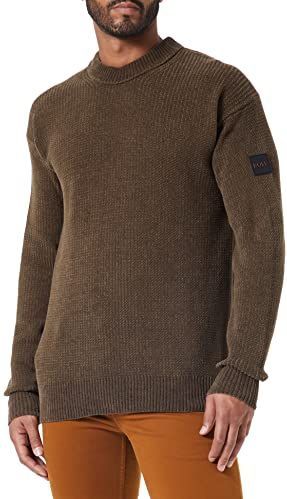 BOSS Komentino Knitted_Sweater voor heren, donkergroen, S, Donkergroen