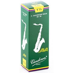 Vandoren SR2715 Java 5 vellen voor Tenor-Saxofoon 1,5, groen