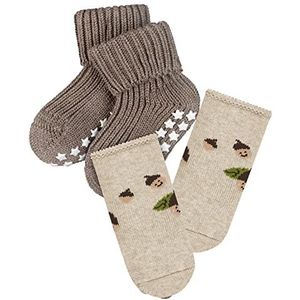 FALKE Baby Cosy Acorn uniseks sokken 2 paar van duurzaam biologisch katoen met anti-slip noppen, meerkleurig (assortiment 10)., meerkleurig (assortiment 10)