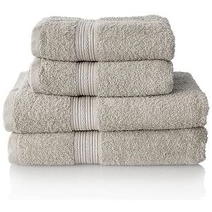 ALCLEAR - Badstofhanddoeken van de hoogste kwaliteit, verkrijgbaar in 6 kleuren en 5 maten, kleur: grijs agent, 2 handdoeken voor 70 x 140 cm en 2 badhanddoeken met afmetingen 50 x 100 cm