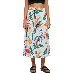 Urban Classics Midirok voor dames, van viscose, whitesandfruity