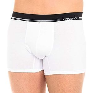 ABANDERADO Algodón Elástico Cinturilla Extra Suave Boxershorts voor heren, wit (Blanco 001), L, wit (Blanco 001)