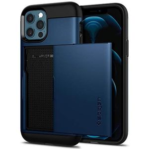 Spigen Slim Armor CS beschermhoes compatibel met iPhone 12, compatibel met iPhone 12 Pro, marineblauw