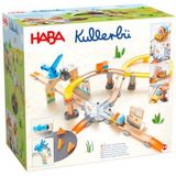 HABA Kullerbü 1307199001 speelcircuit van gekleurd hout met voertuigen, kliksysteem uitbreidbaar met 51 delen, houten trein, alternatief voor kinderen vanaf 2 jaar