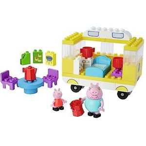 BIG - Bloxx Peppa Pig Camper - Peppa's campingwagen - Big Bloxx bouwset bestaande uit Peppa, Papa Pig en Camper - 52-delig - Voor kinderen vanaf 18 maanden