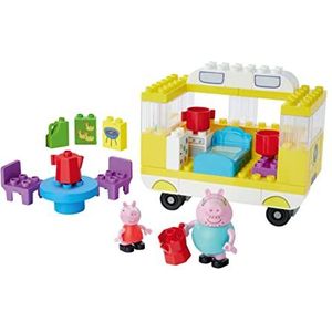 BIG-Bloxx Peppa Pig Camper Peppa Big Loxx bouwset bestaande uit Peppa, Papa Pig en Camper, 52-delig, voor kinderen vanaf 18 maanden