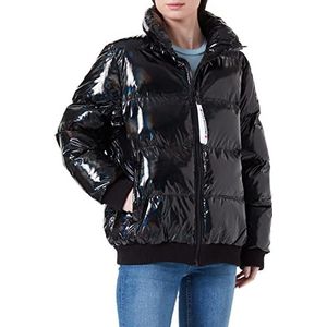 Love Moschino Allover-print jas voor dames, zwart, L, zwart.