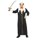 W WIDMANN - Widmann Sultan kostuum voor kinderen, jongens, 11012481, zwart, 8-9 jaar