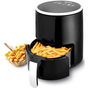 Venga! Heteluchtfriteuse, 2,5 l, thermostaat verstelbaar 80-200 °C, 60 min timer, digitaal, 1200 W, zwart, VG AFT 3007