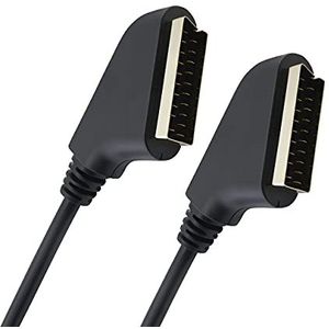 Oehlbach Easy Connect SE2000 hoogwaardige scart-kabel (1,50 m, volledige afscherming, dubbel afgeschermd) zwart