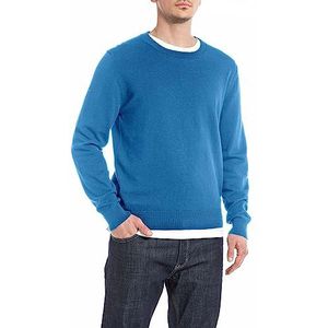 Replay Uk2512 Sweatshirt voor heren, 180 Neon Sky