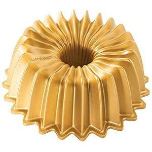 Nordic Ware Backform Brilliance Bundt koekenpan, 6 kopjes, aluminium, goudkleurig, 21 cm x 20,6 cm, NW 93277